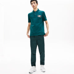 Men's LIVE Striped-Collar Cotton Piqué Polo Shirt / Lacoste