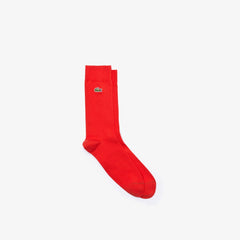 Men's Embroidered Crocodile Cotton Blend Socks / Lacoste