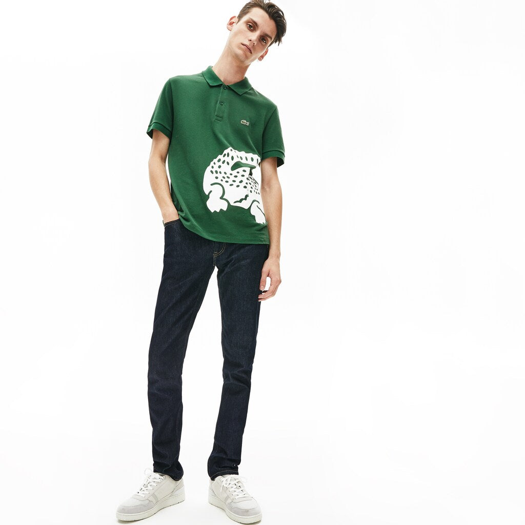 Men's Oversized Crocodile Print Polo Shirt / Lacoste