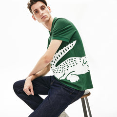 Men's Oversized Crocodile Print Polo Shirt / Lacoste