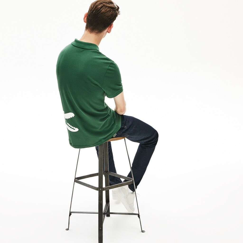 Men's Oversized Crocodile Print Polo Shirt / Lacoste