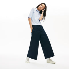 Women's Wide Cropped Cotton Pants / Lacoste