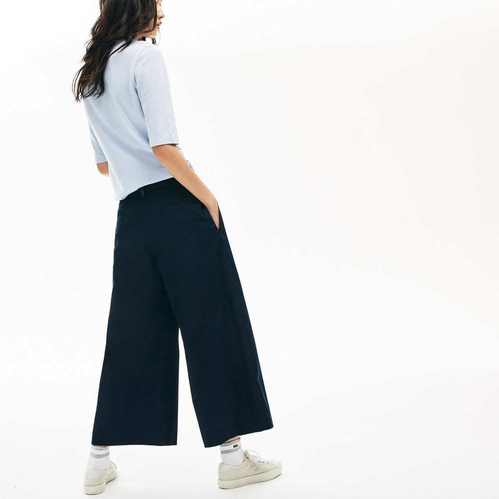 Women's Wide Cropped Cotton Pants / Lacoste