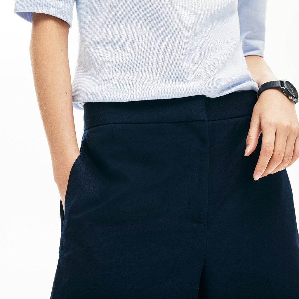 Women's Wide Cropped Cotton Pants / Lacoste