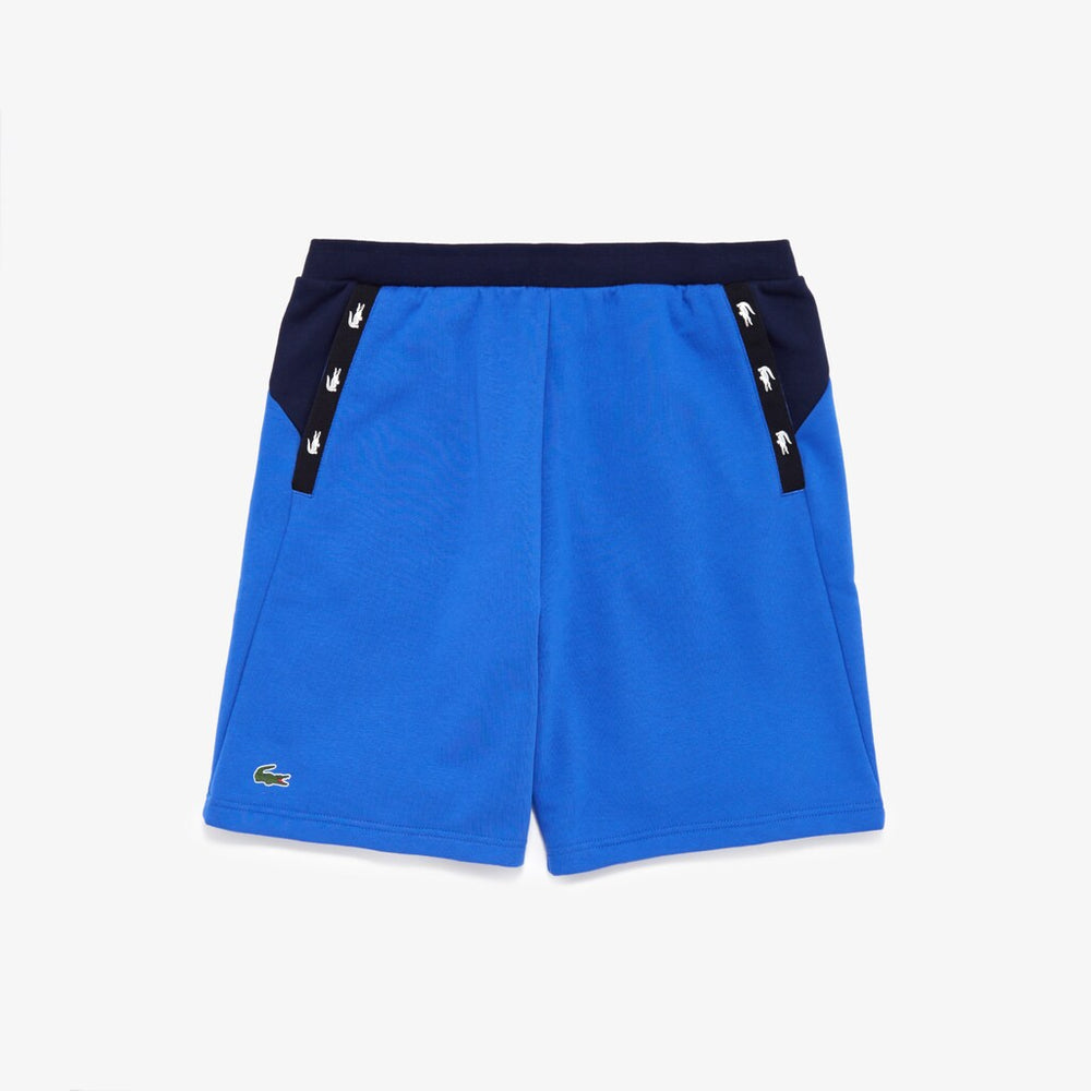 Men's SPORT Crocodile Striped Colorblock Fleece Shorts / Lacoste