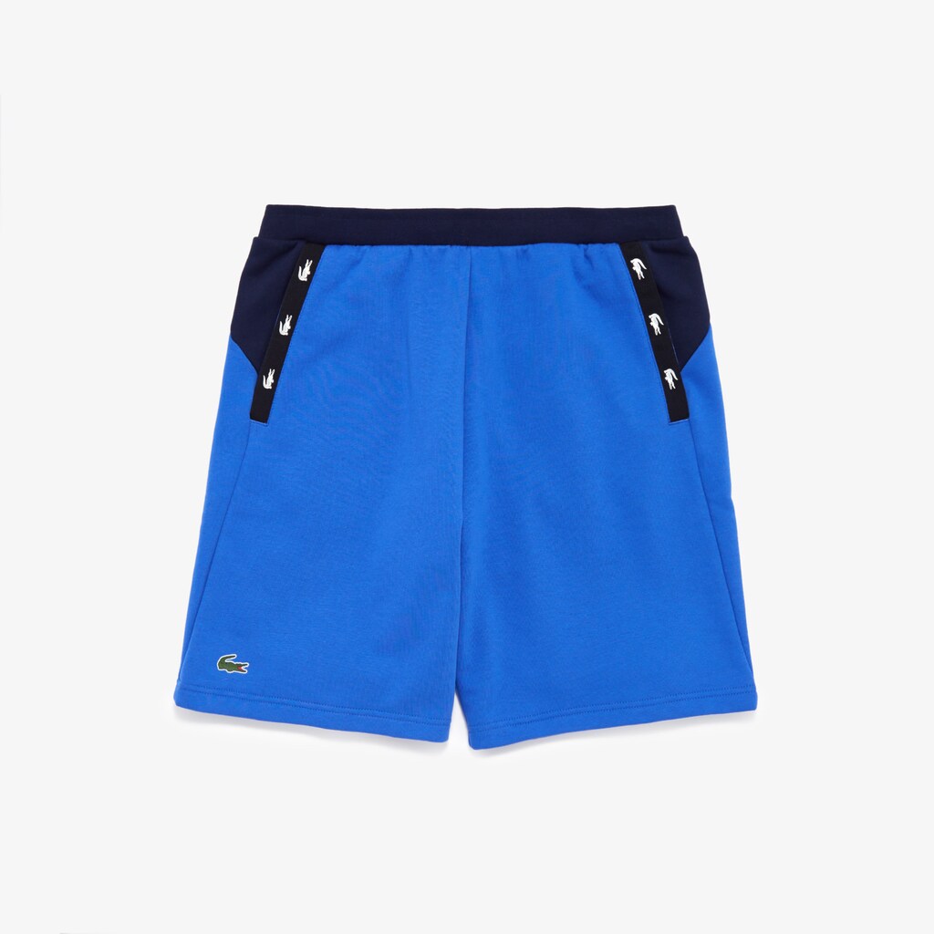 Men's SPORT Crocodile Striped Colorblock Fleece Shorts / Lacoste