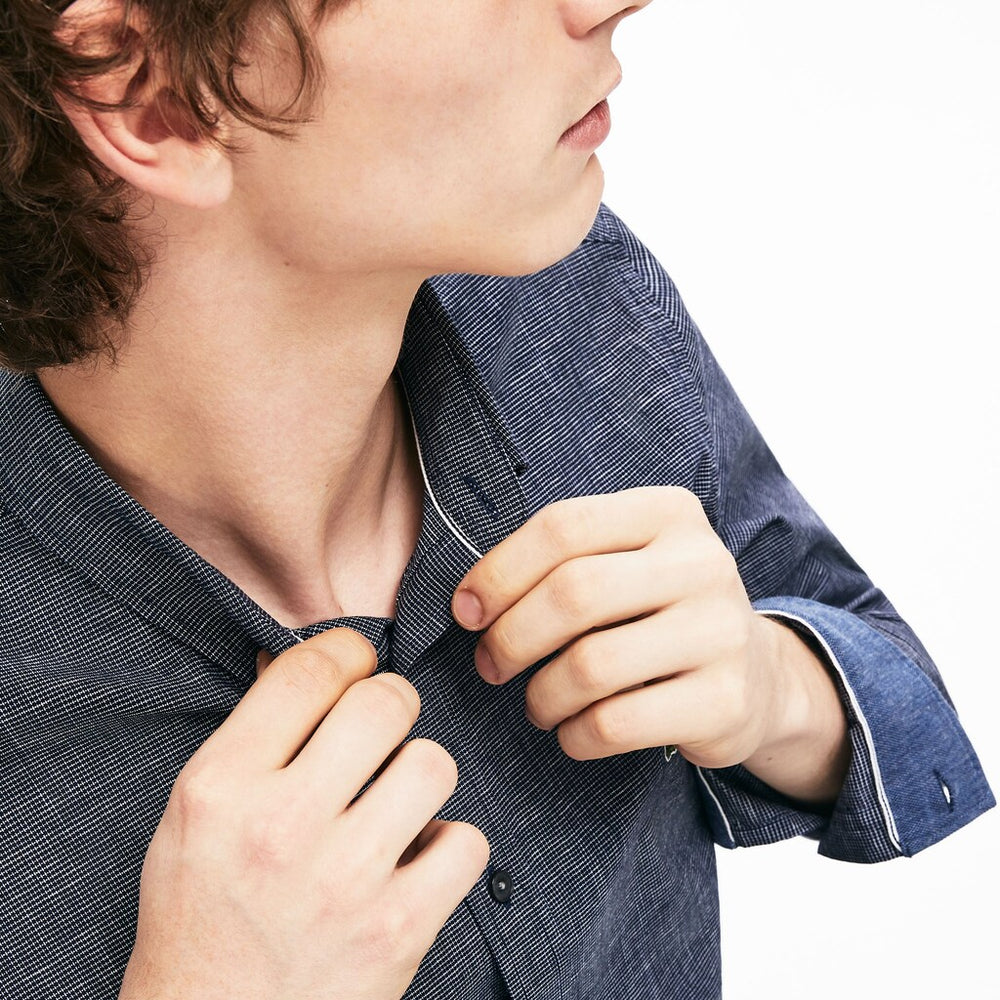 Men's Checkered Cotton Shirt / Lacoste
