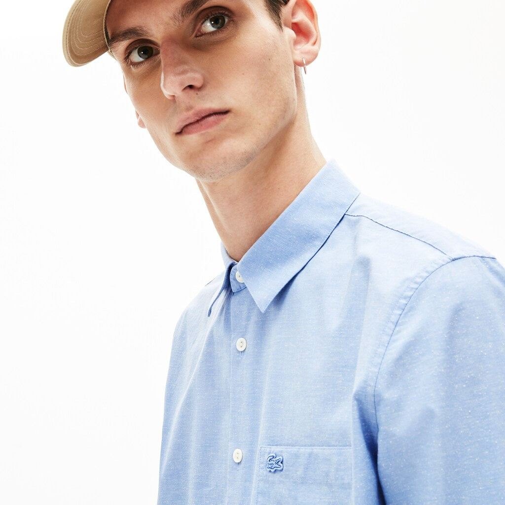 Men's Regular Fit Cotton and Silk Shirt / Lacoste