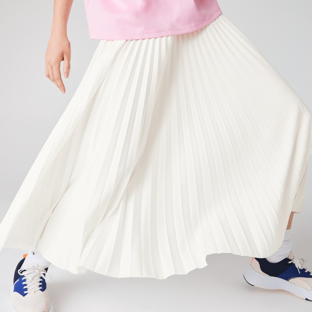 Women's Branded Elasticised Pleated Skirt / Lacoste