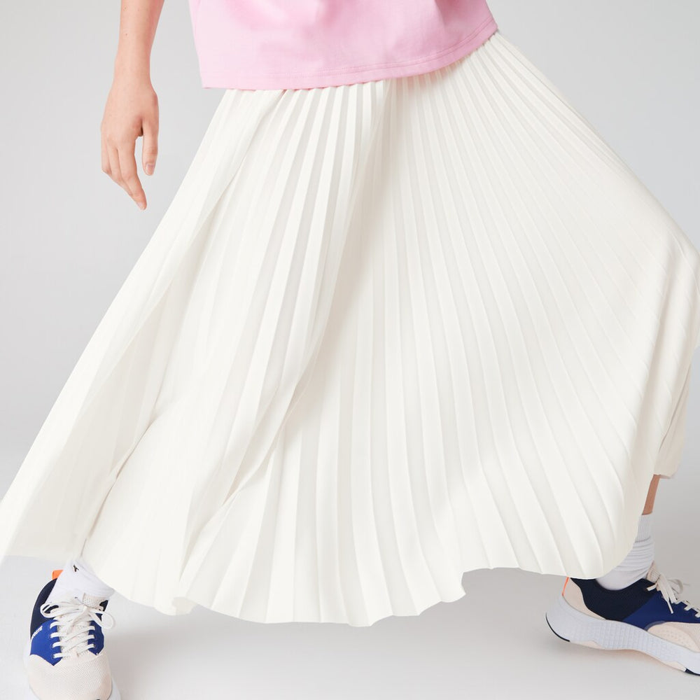 Women's Branded Elasticised Pleated Skirt / Lacoste