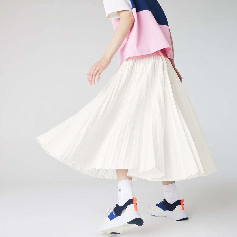Women's Branded Elasticised Pleated Skirt / Lacoste