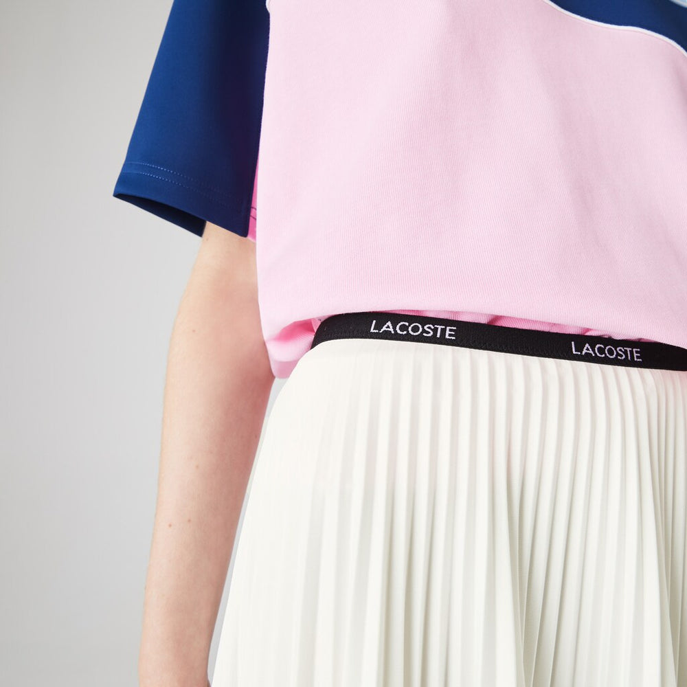 Women's Branded Elasticised Pleated Skirt / Lacoste
