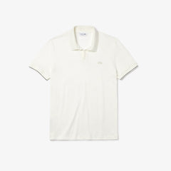 Men's Tunisian Collar Linen And Cotton Regular Fit Polo Shirt / Lacoste