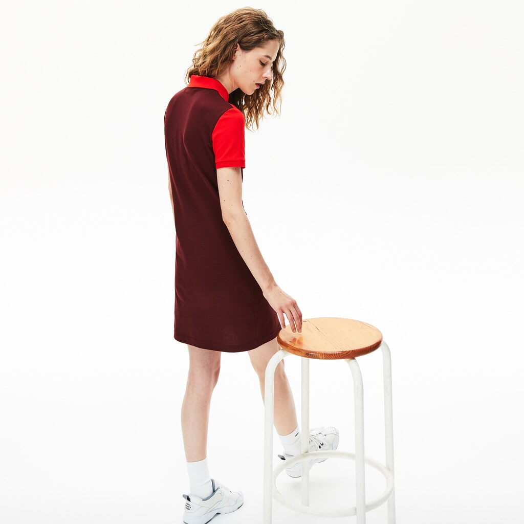 Women's Color-Blocked Stretch Cotton Polo Dress / Lacoste