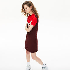 Women's Color-Blocked Stretch Cotton Polo Dress / Lacoste