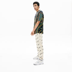 Men's LIVE Scarf-Print Cotton T-Shirt / Lacoste