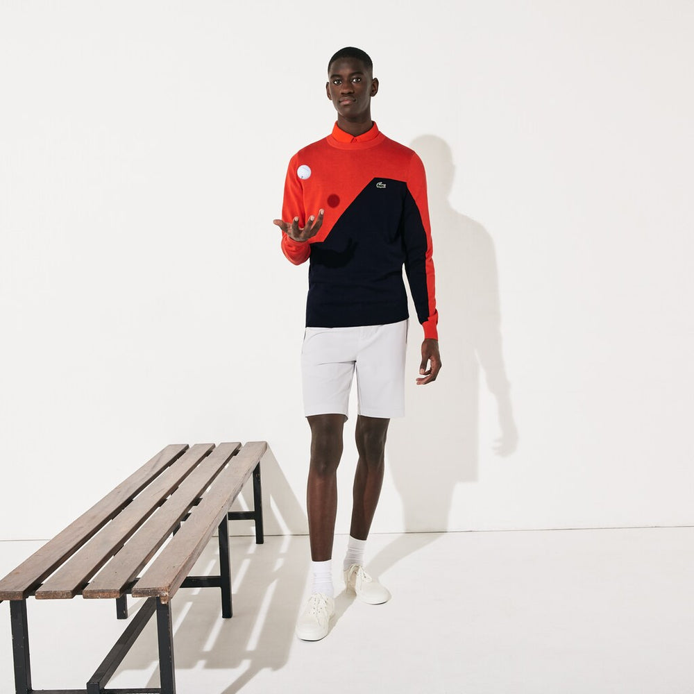 Men's SPORT Breathable Knit Crew Neck Golf Sweater / Lacoste