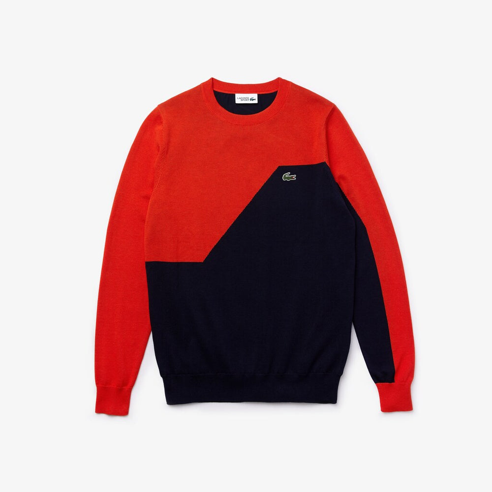 Men's SPORT Breathable Knit Crew Neck Golf Sweater / Lacoste