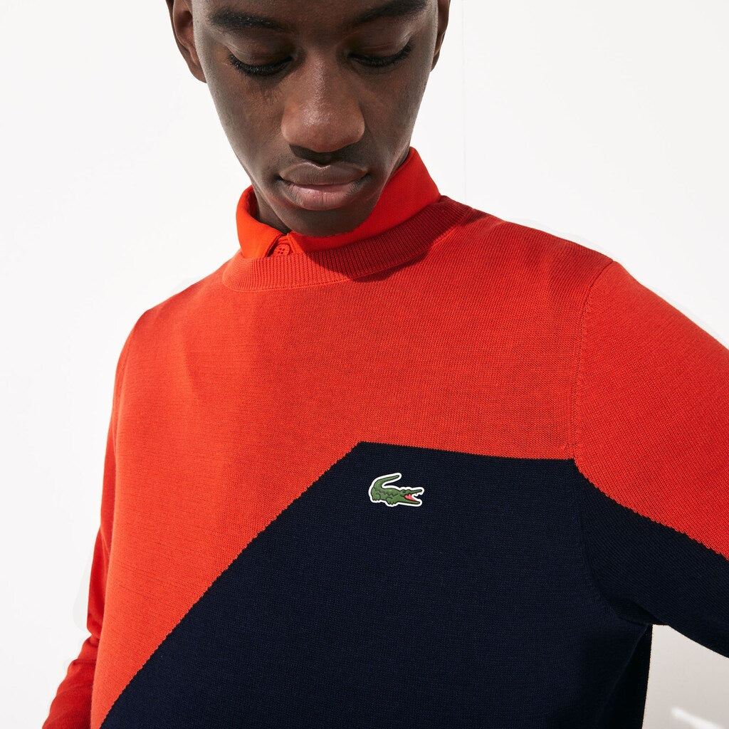 Men's SPORT Breathable Knit Crew Neck Golf Sweater / Lacoste