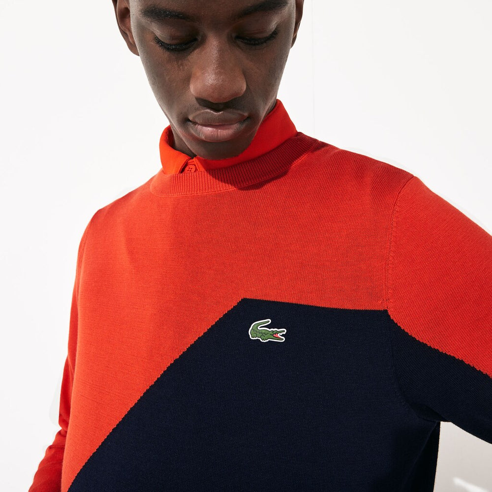 Men's SPORT Breathable Knit Crew Neck Golf Sweater / Lacoste