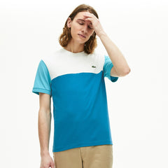 Men's Colorblock Regular Fit Cotton Jersey T-shirt / Lacoste