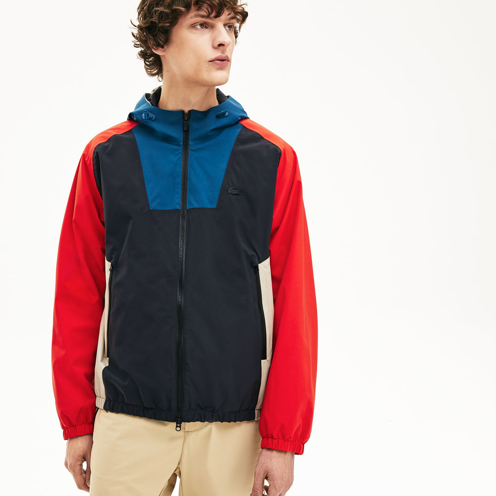 Men's Motion Water-Resistant Colorblock Zip Jacket / Lacoste