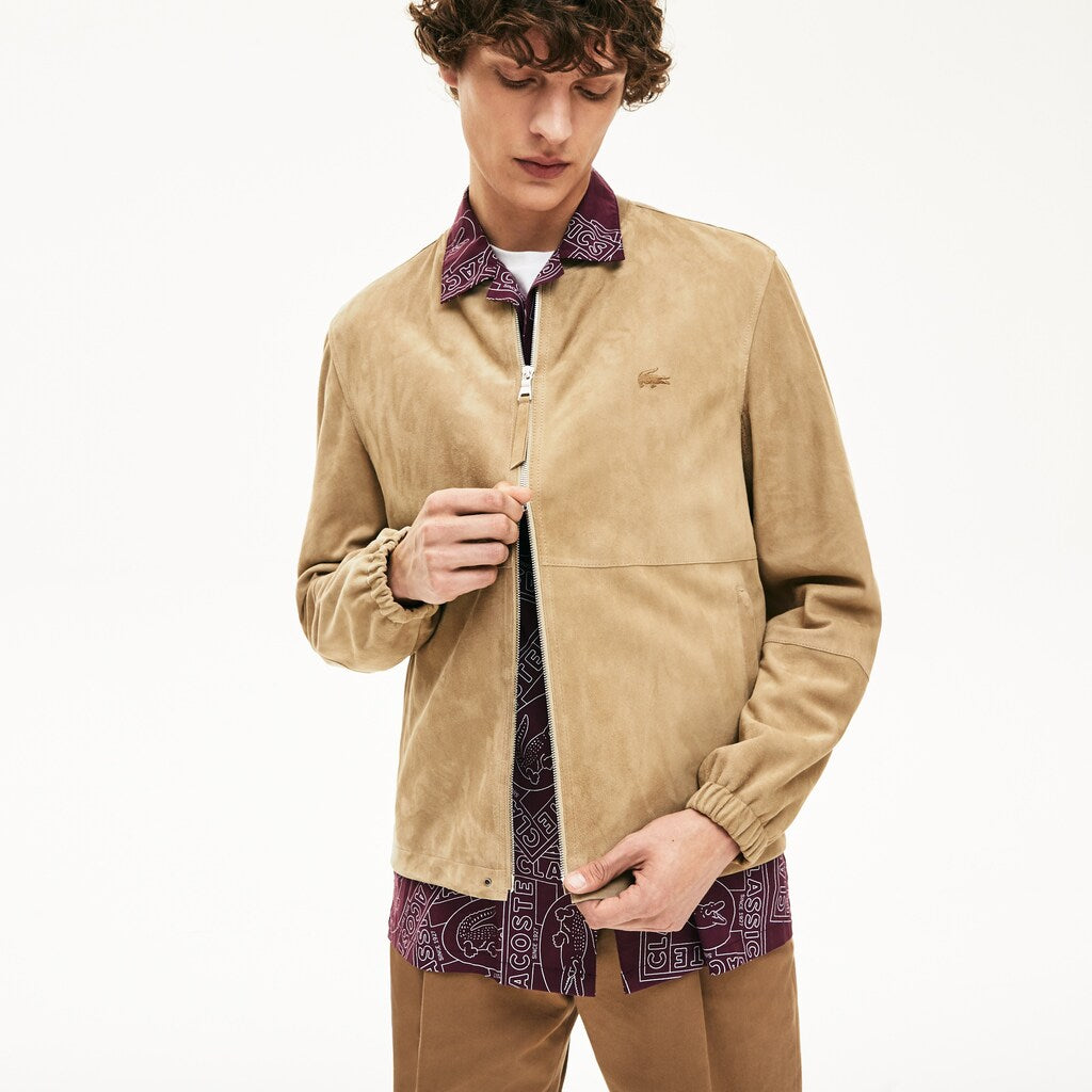 Men's Suede Zip-Up Bomber / Lacoste