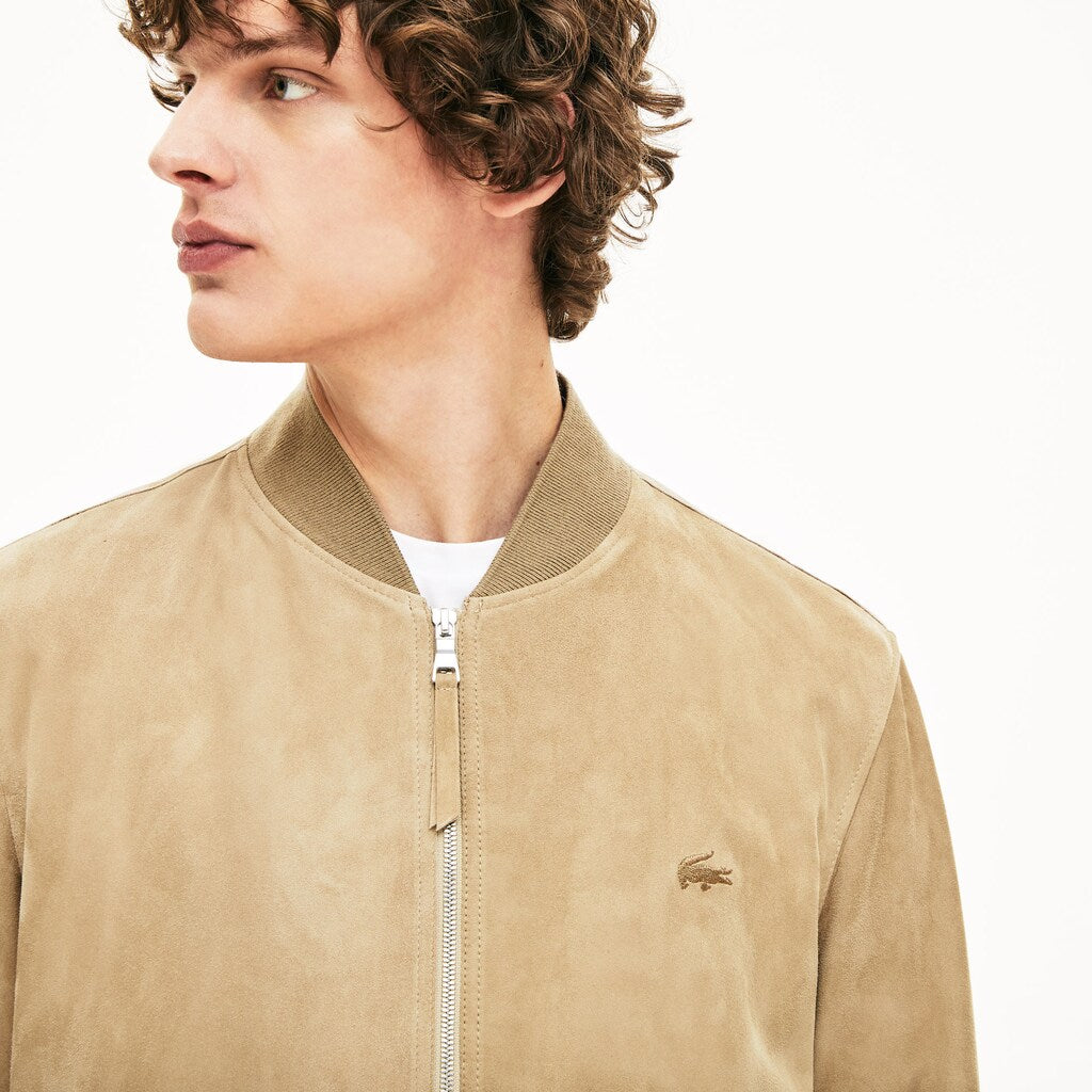 Men's Suede Zip-Up Bomber / Lacoste