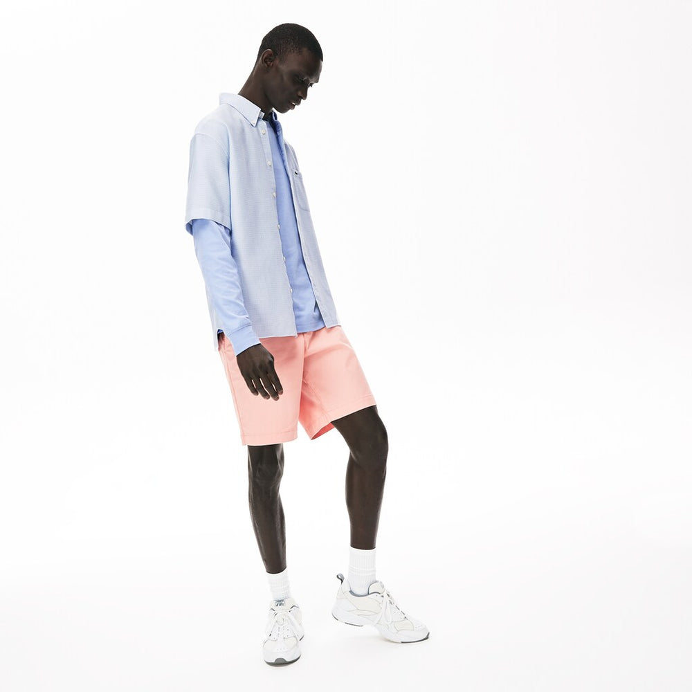 Men's Short-Sleeved Lightweight Cotton Shirt / Lacoste