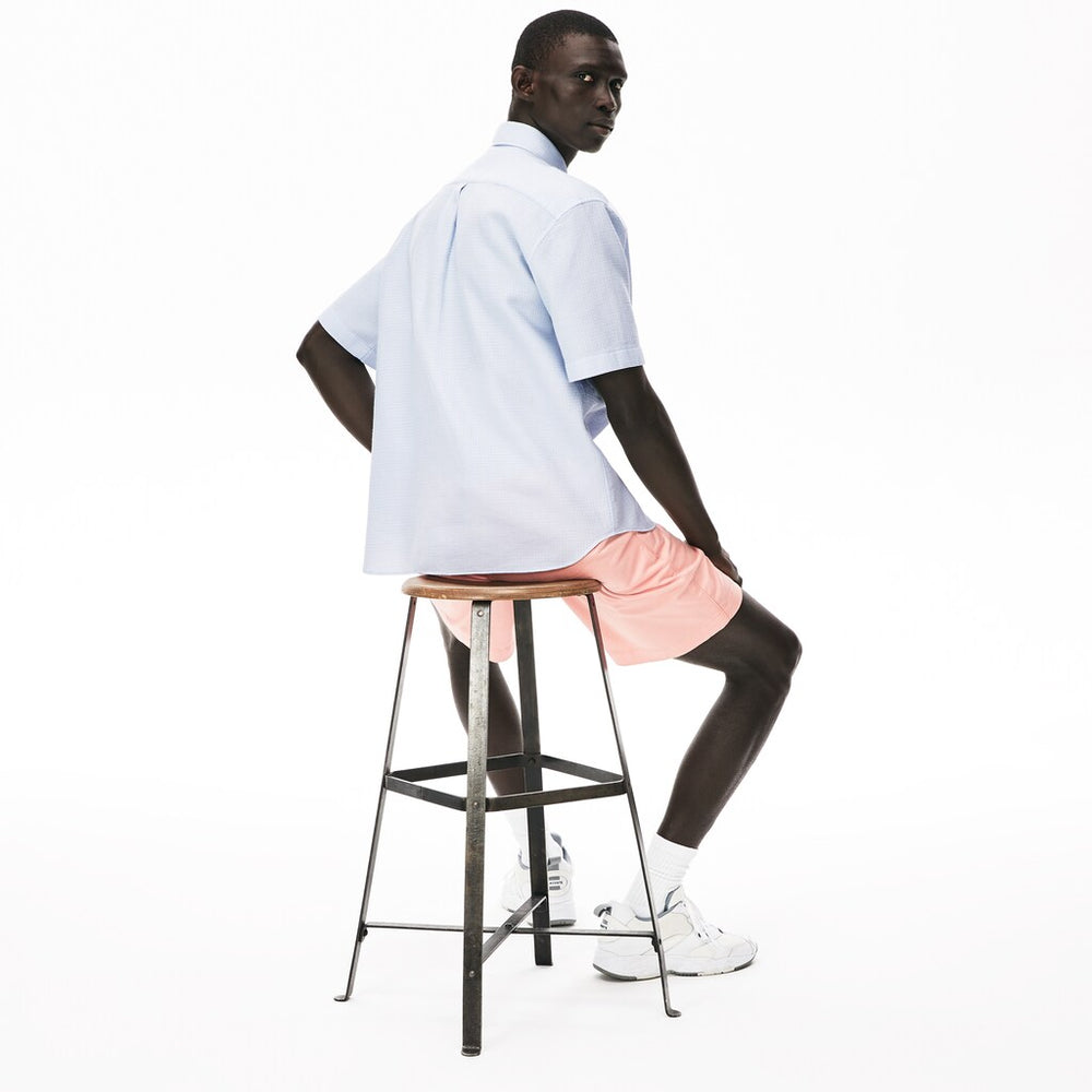 Men's Short-Sleeved Lightweight Cotton Shirt / Lacoste