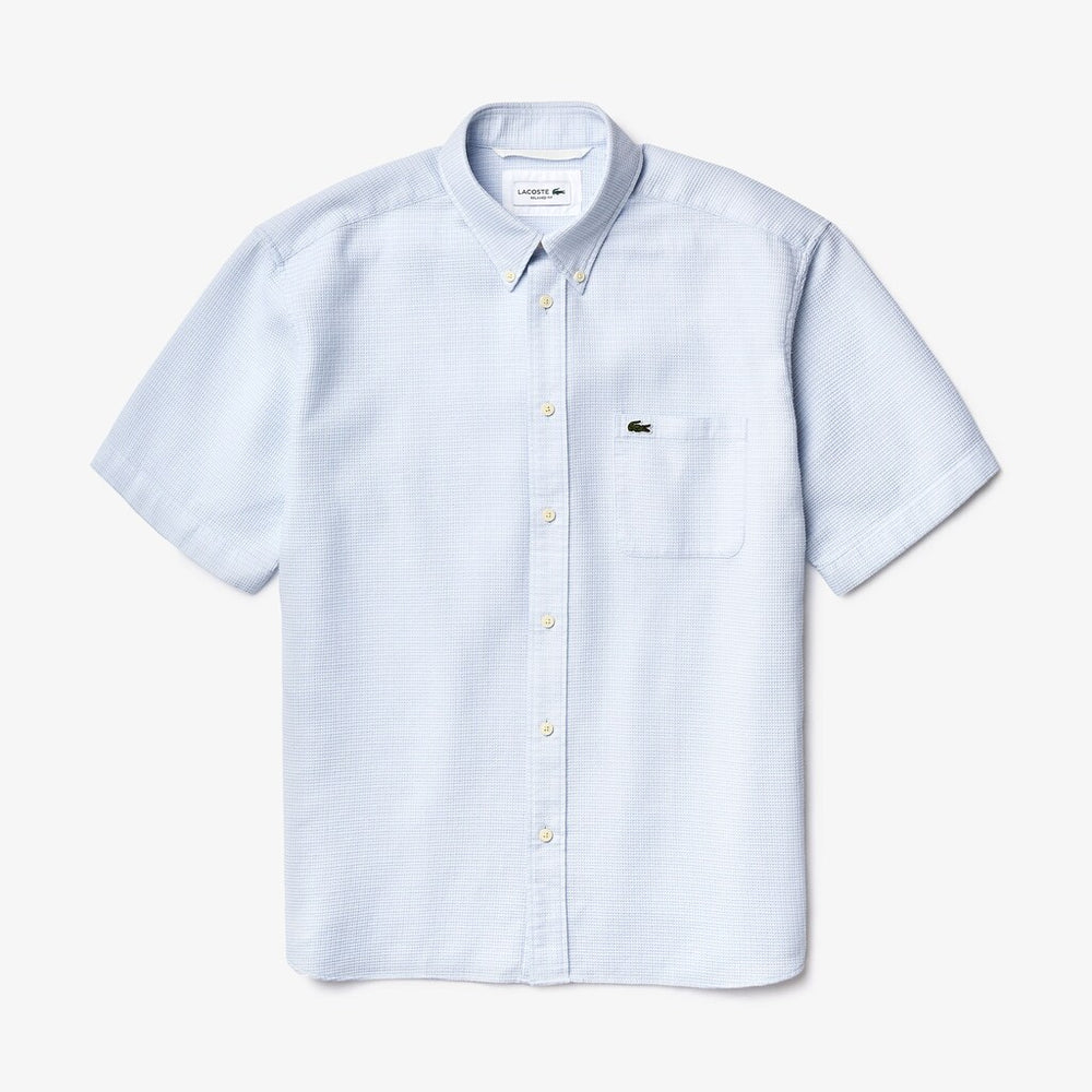 Men's Short-Sleeved Lightweight Cotton Shirt / Lacoste