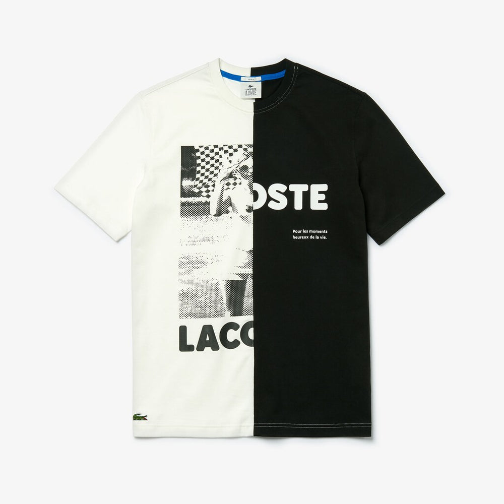 Unisex LIVE Graphic Print Cotton T-shirt / Lacoste