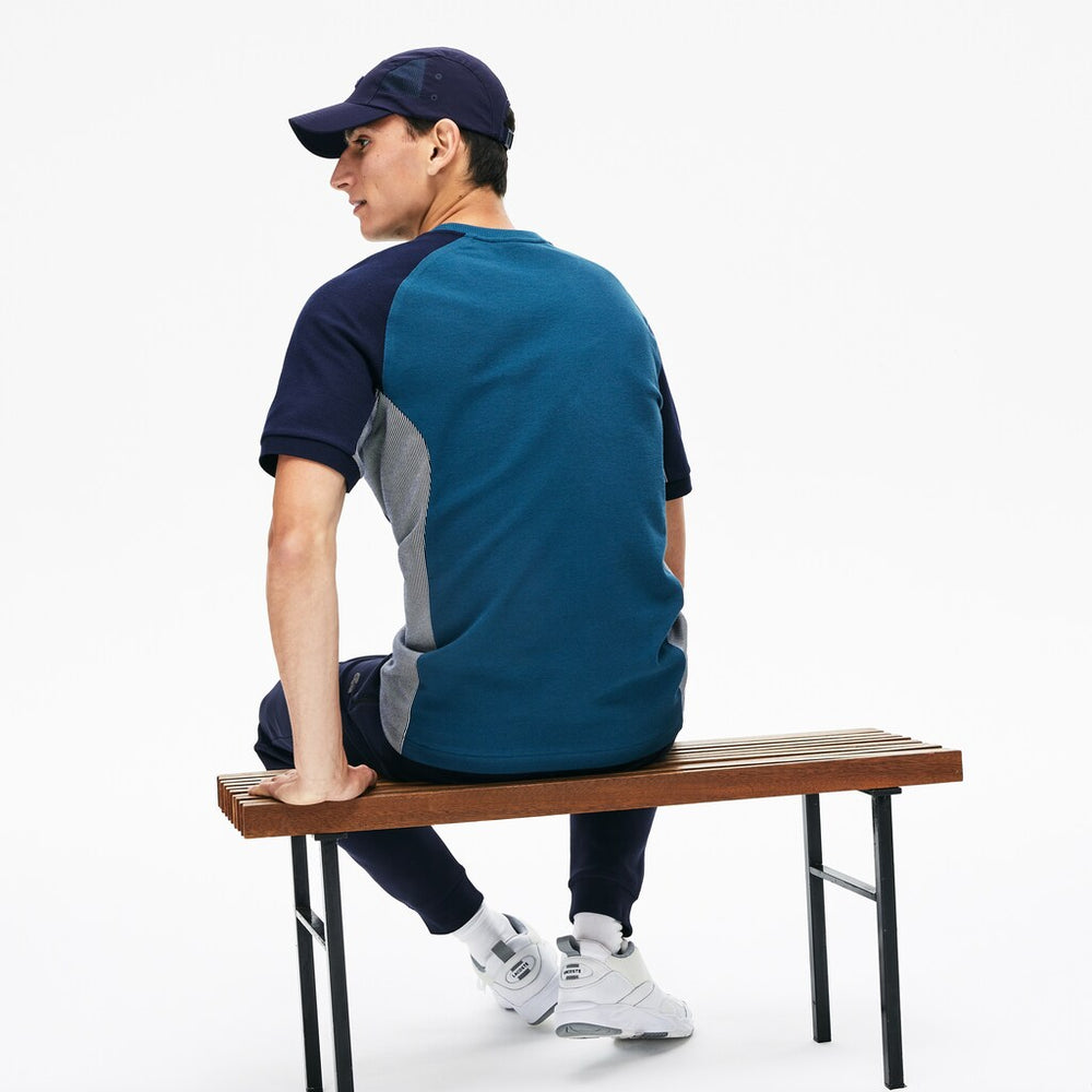 Men's Motion Regular Fit Colorblock Cotton-Piqué Performance T-shirt / Lacoste
