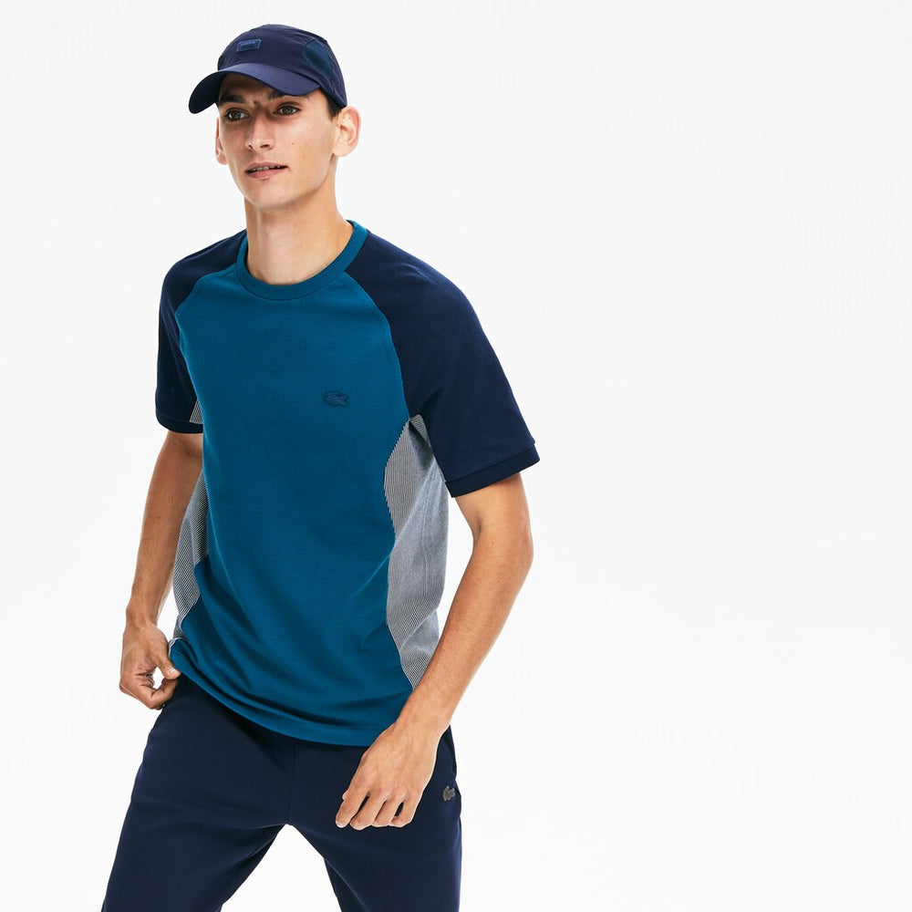 Men's Motion Regular Fit Colorblock Cotton-Piqué Performance T-shirt / Lacoste
