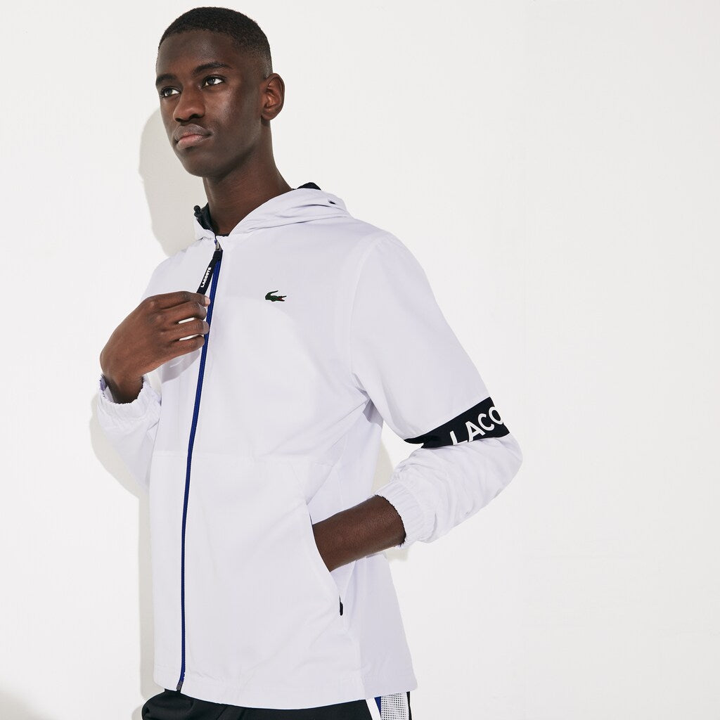 Men's SPORT Water-Resistant Hooded Zip-Up Jacket / Lacoste