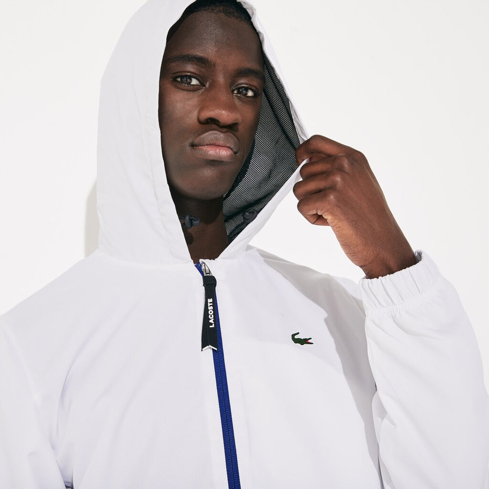 Men's SPORT Water-Resistant Hooded Zip-Up Jacket / Lacoste