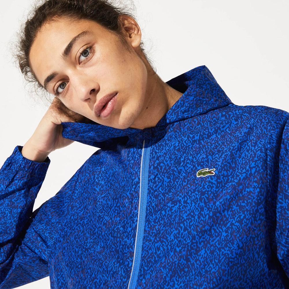 Men's SPORT Hooded Print Zip Jacket / Lacoste