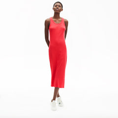 Women's Long Ribbed Cotton Dress / Lacoste