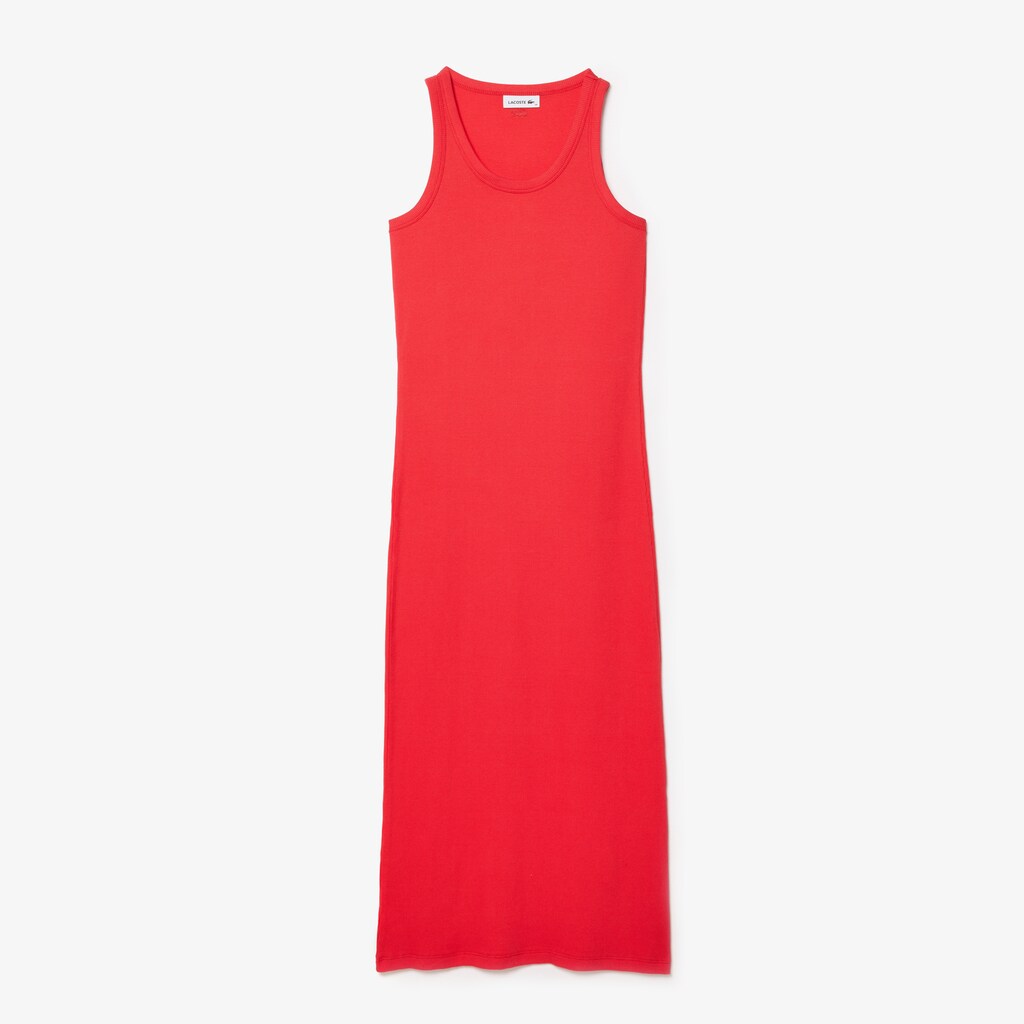 Women's Long Ribbed Cotton Dress / Lacoste