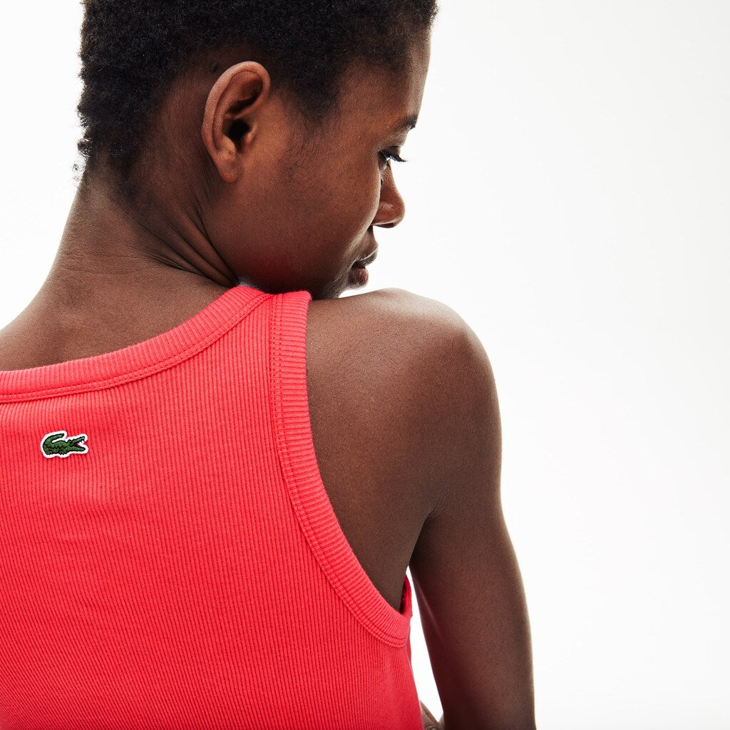 Women's Long Ribbed Cotton Dress / Lacoste