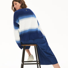 Women's Made in France Organic Loose Fit Ombré-Stripe Sweater / Lacoste
