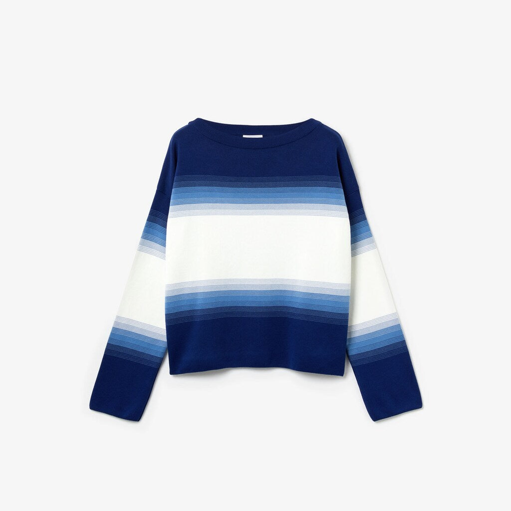 Women's Made in France Organic Loose Fit Ombré-Stripe Sweater / Lacoste