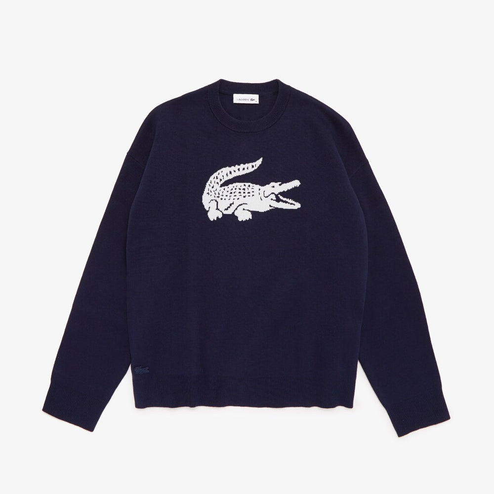 Women's Oversized Logo Cotton Stretch Sweater / Lacoste