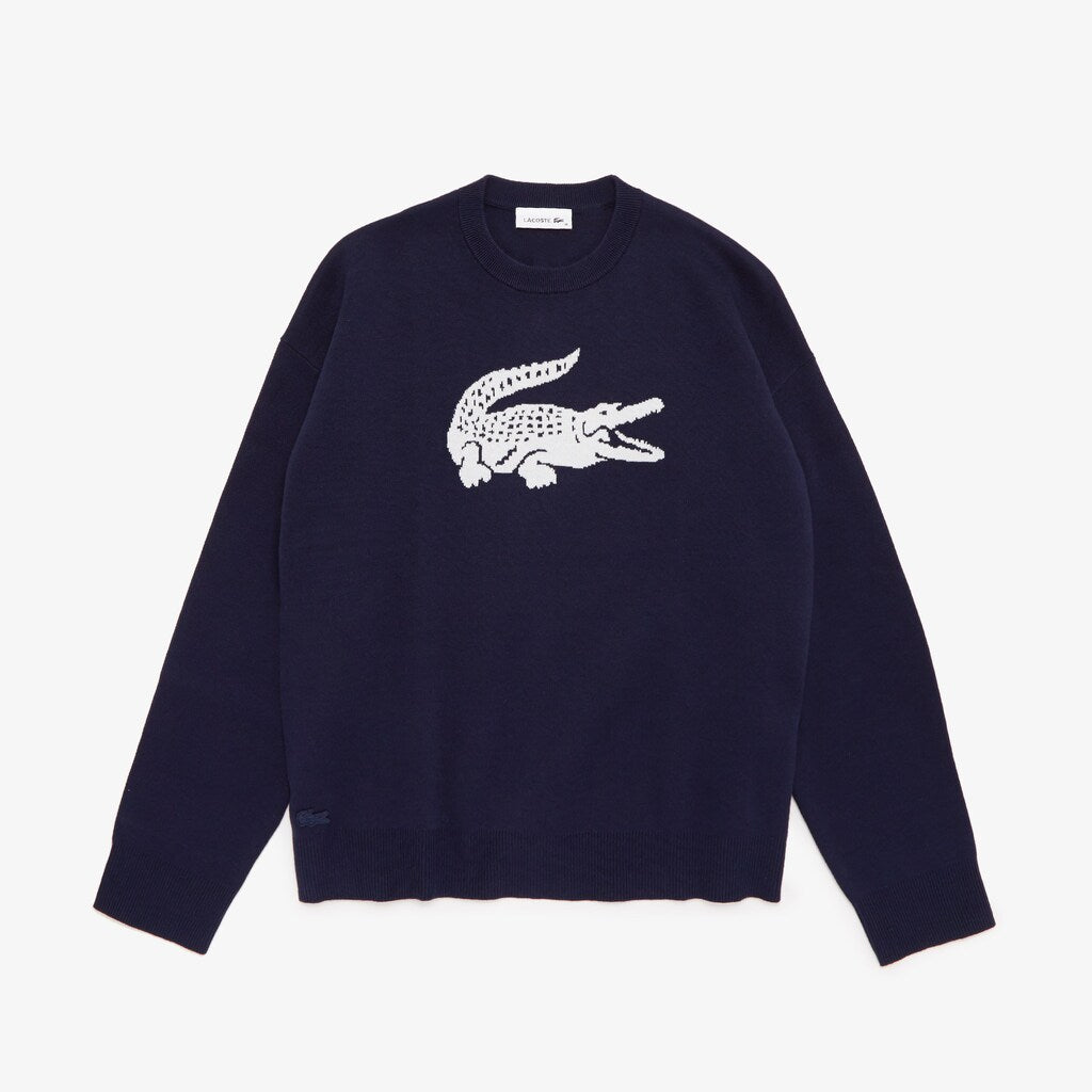 Women's Oversized Logo Cotton Stretch Sweater / Lacoste