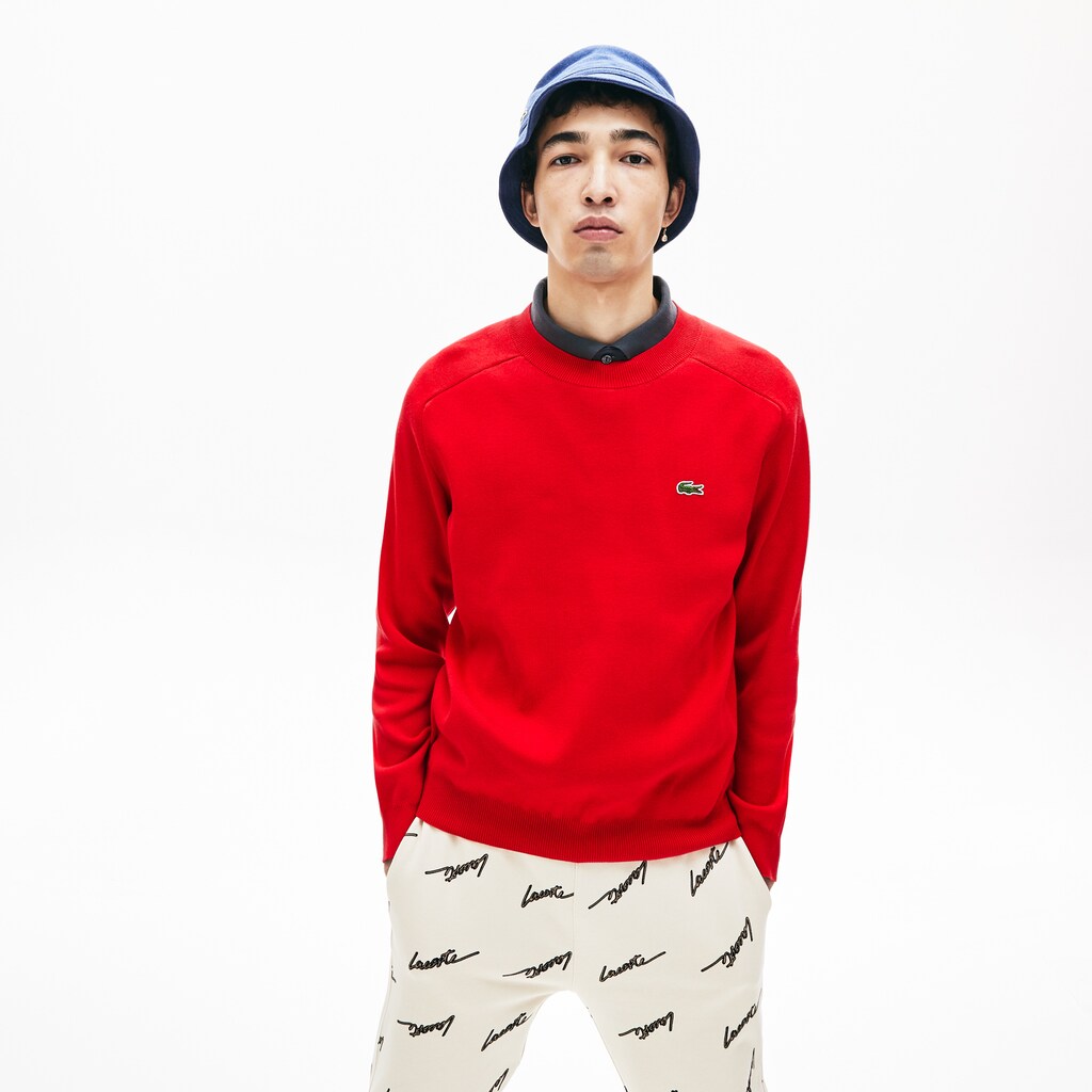 Men's LIVE Signature Cotton Crewneck Sweater / Lacoste