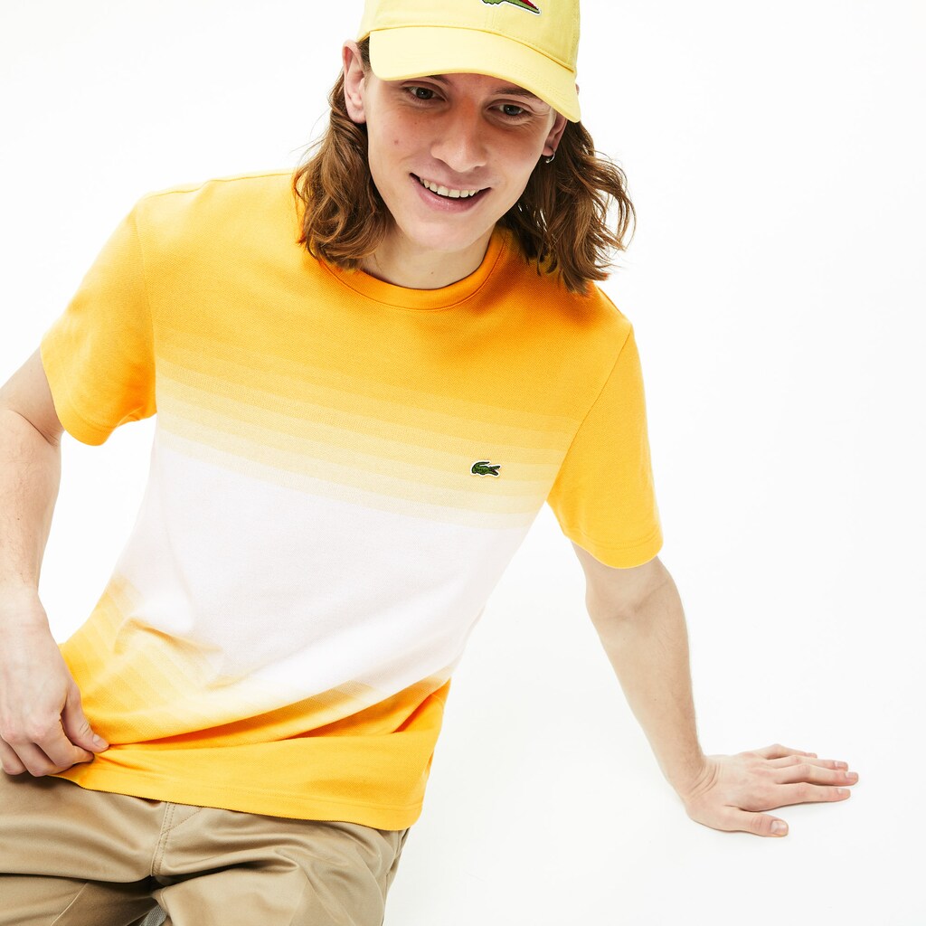 Men's Made in France Cotton Piqué Cotton Crew Neck T-shirt / Lacoste