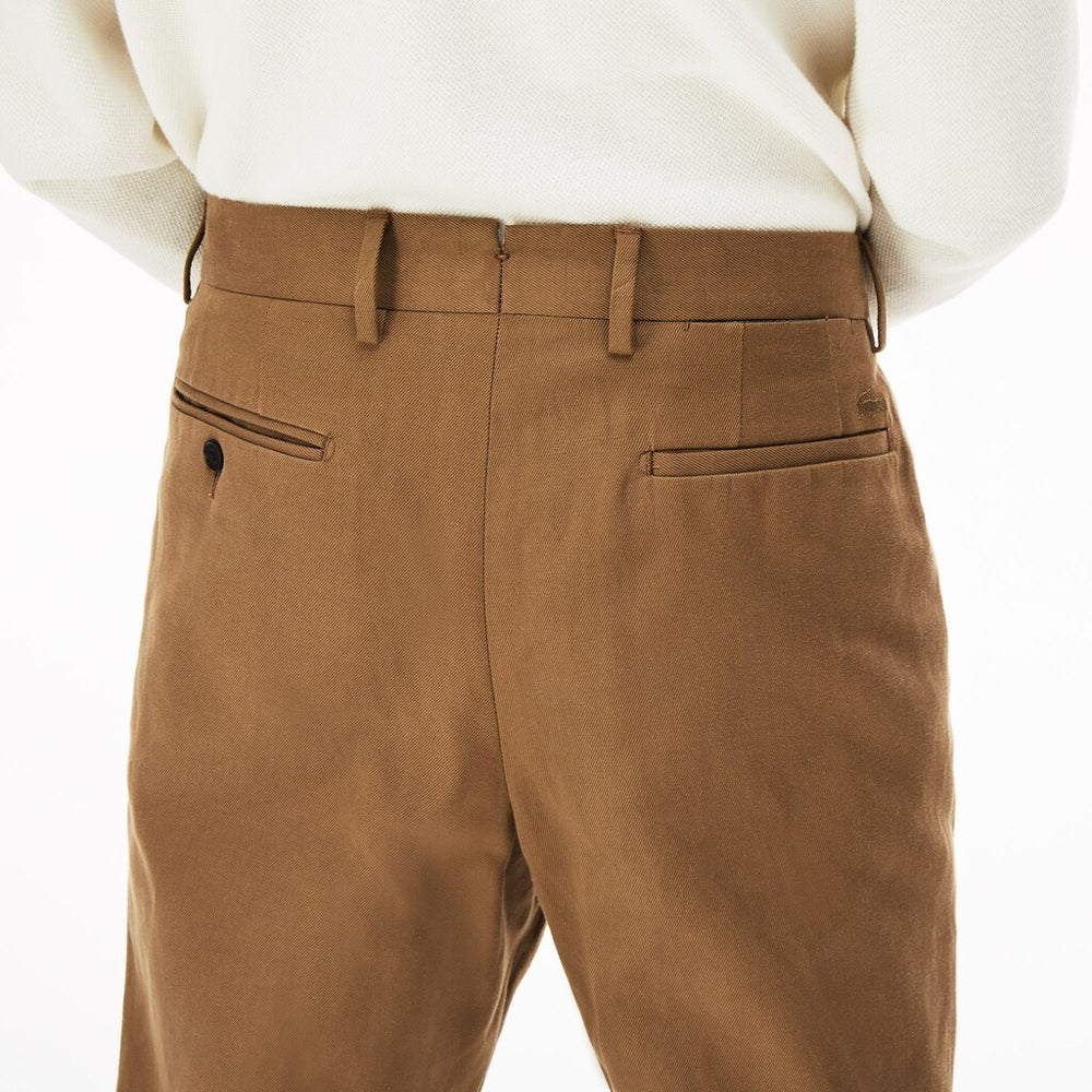 Men's Pleated Cotton-Linen Chinos / Lacoste