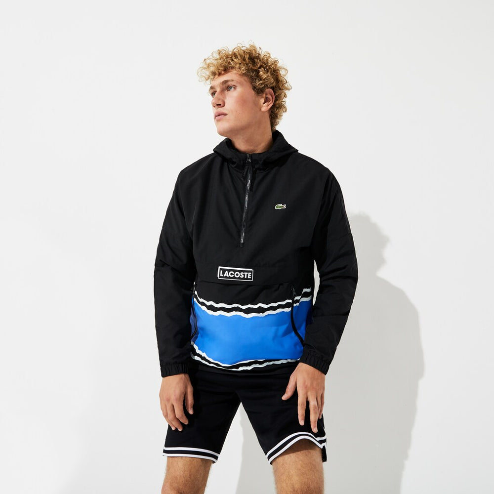Men's SPORT Striped Water-Resistant Windbreaker / Lacoste