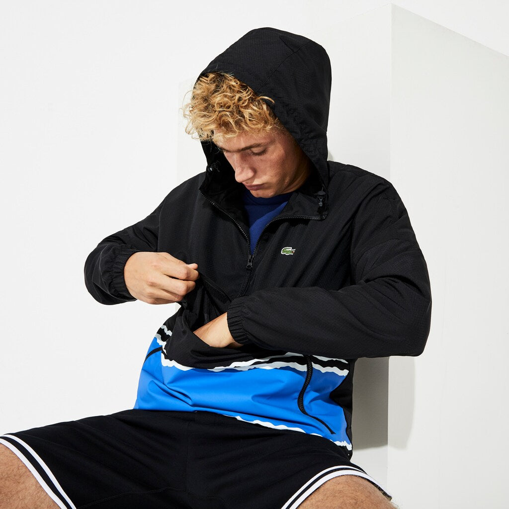 Men's SPORT Striped Water-Resistant Windbreaker / Lacoste