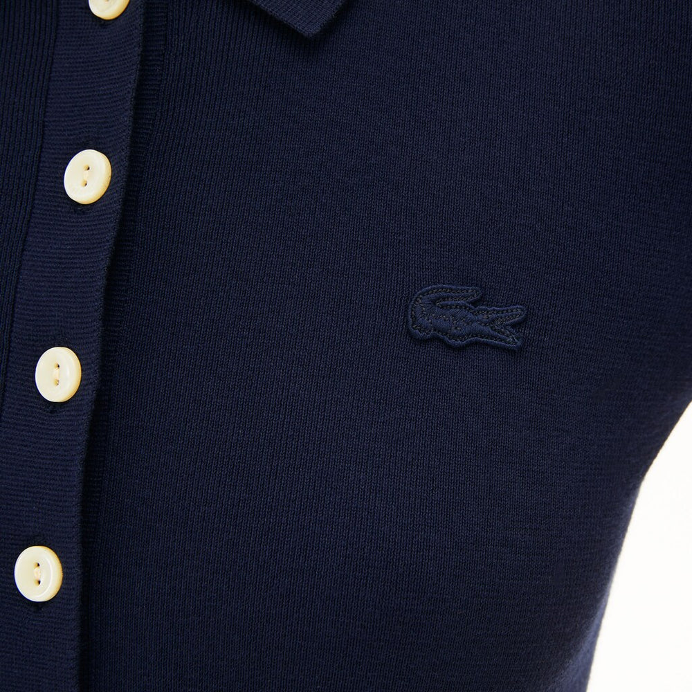 Women's Buttoned Polo Collar Sweater / Lacoste